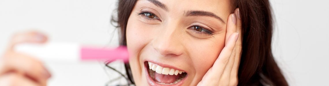 woman finding out that she is pregnant